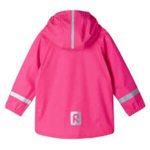 REIMA 10 Candy Pink Lampi Waterproof Rain Jacket Hooded Reflectors Zip Up